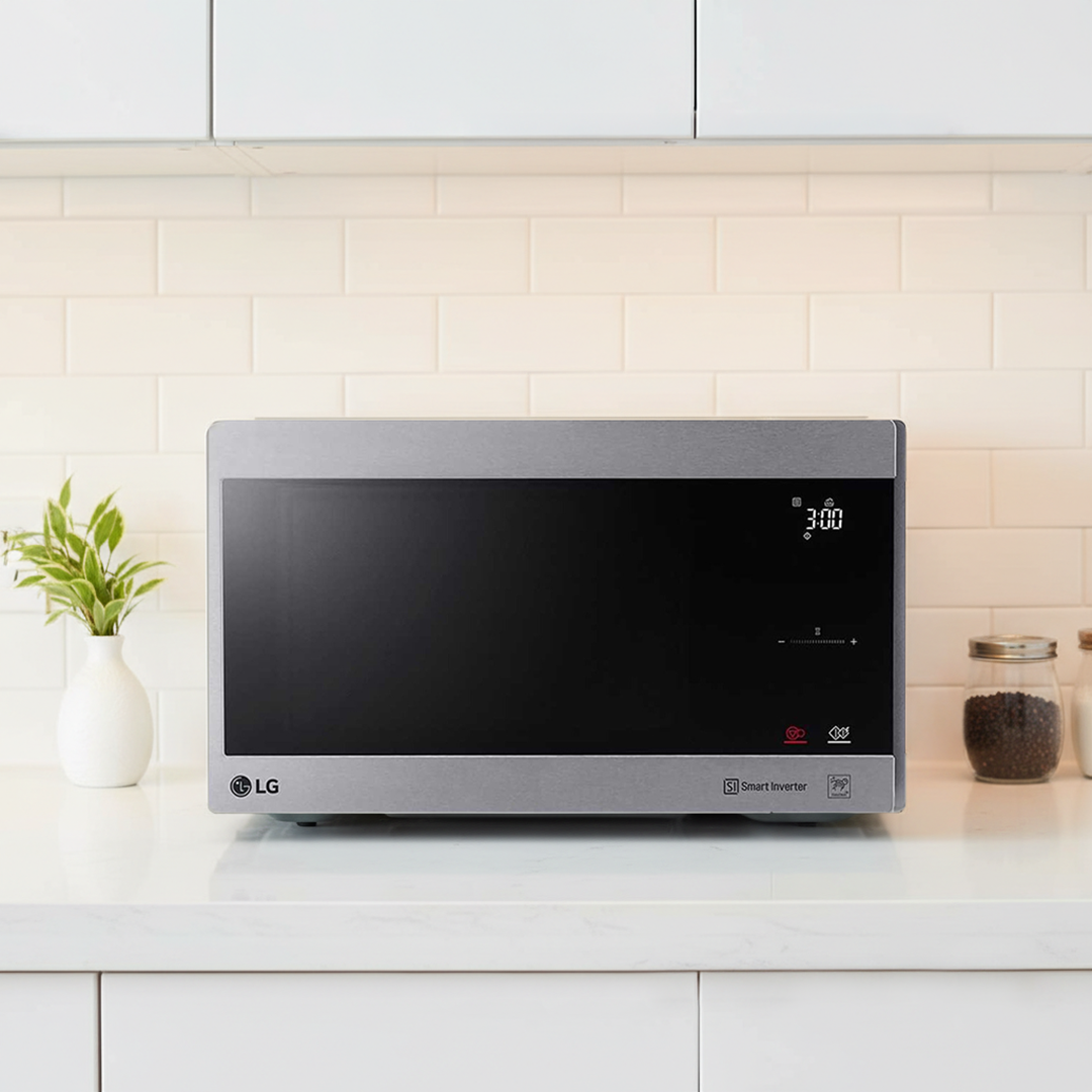 LG Microwave with Grill , 42 Liter 1200 Watt , Silver - MH8295CIS