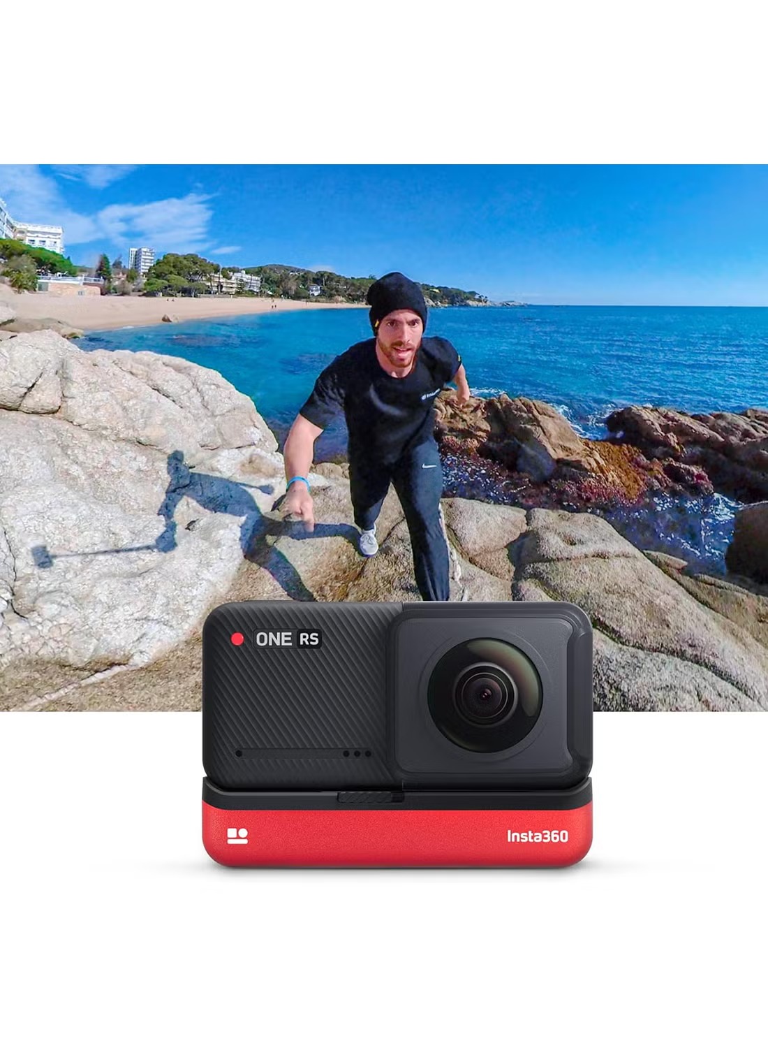 Insta360 ONE RS Twin Edition Action Camera , 48 megapixels 16mm , Black Red