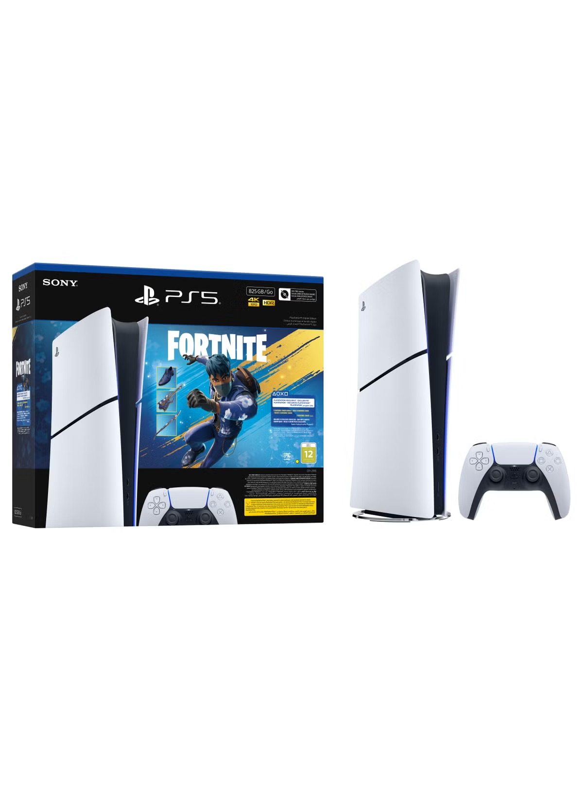 Sony PlayStation Console PlayStation 5 Digital Edition UAE Version 1 Terabyte ,1 Controllers ,White - CFI2116B01YFORTNITEFC
