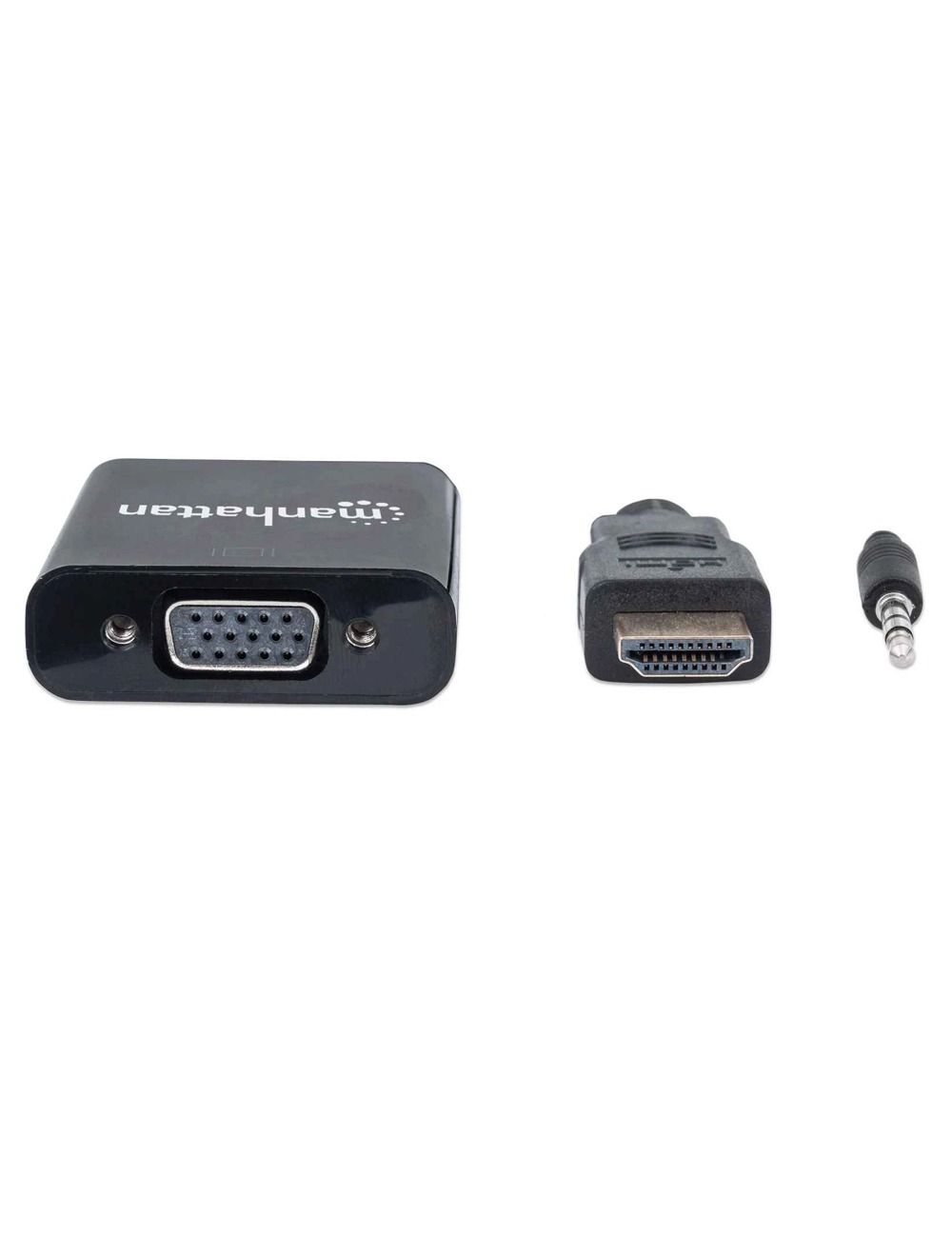 Manhattan HDMI to VGA Converter with AUX Cable ,Black - 151450
