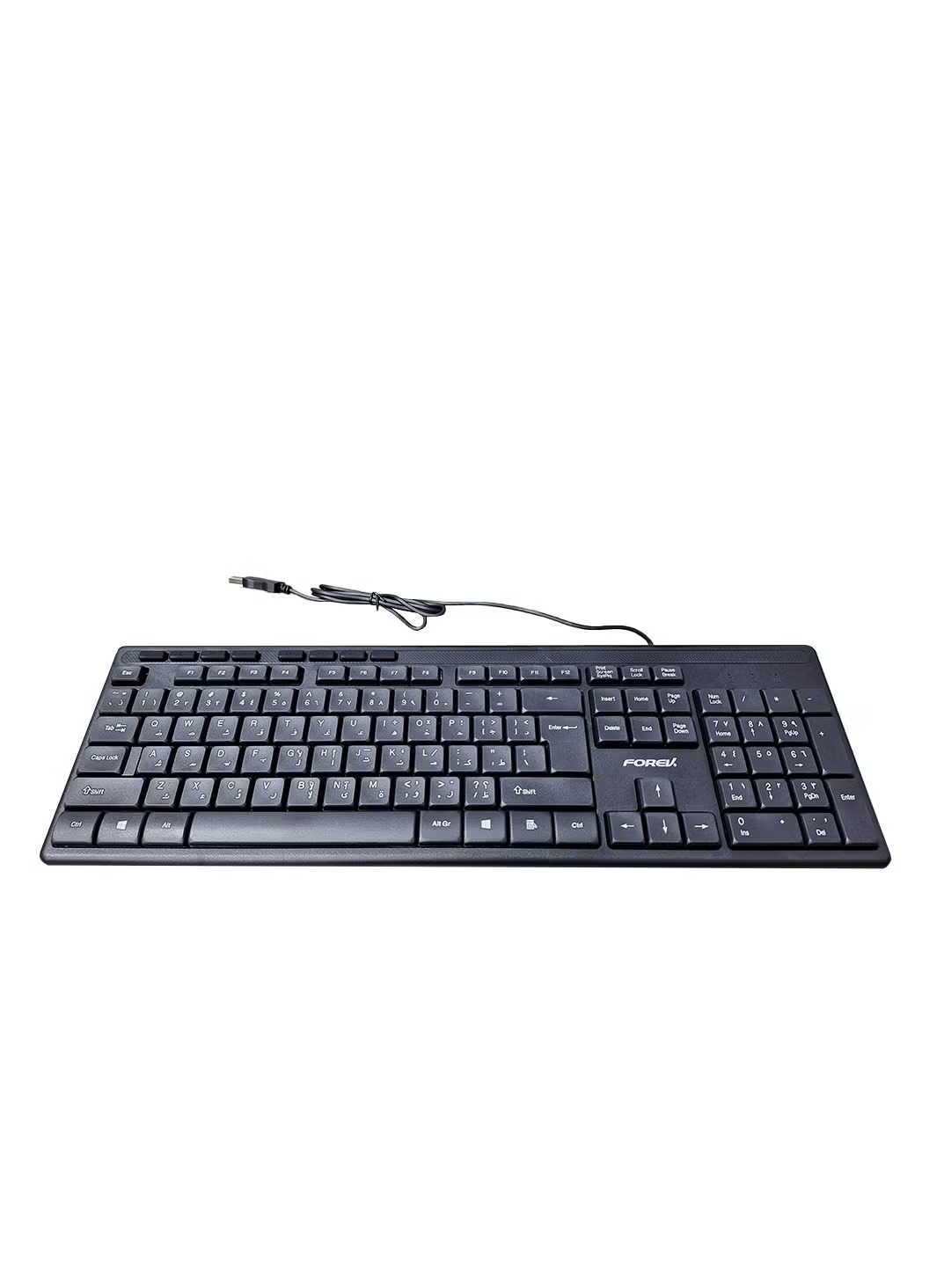 Forev Business Wired Keyboard , Black - FV-236