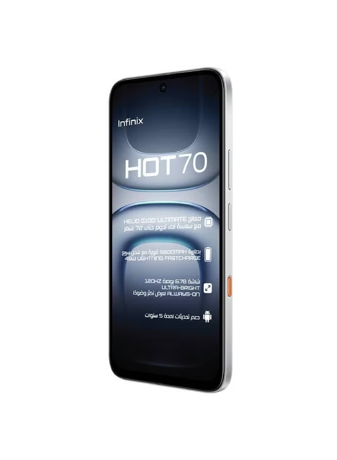 Infinix Hot 70 , 256 GB , 8 GB , 4G LTE , Dual-SIM - Silver Dancer
