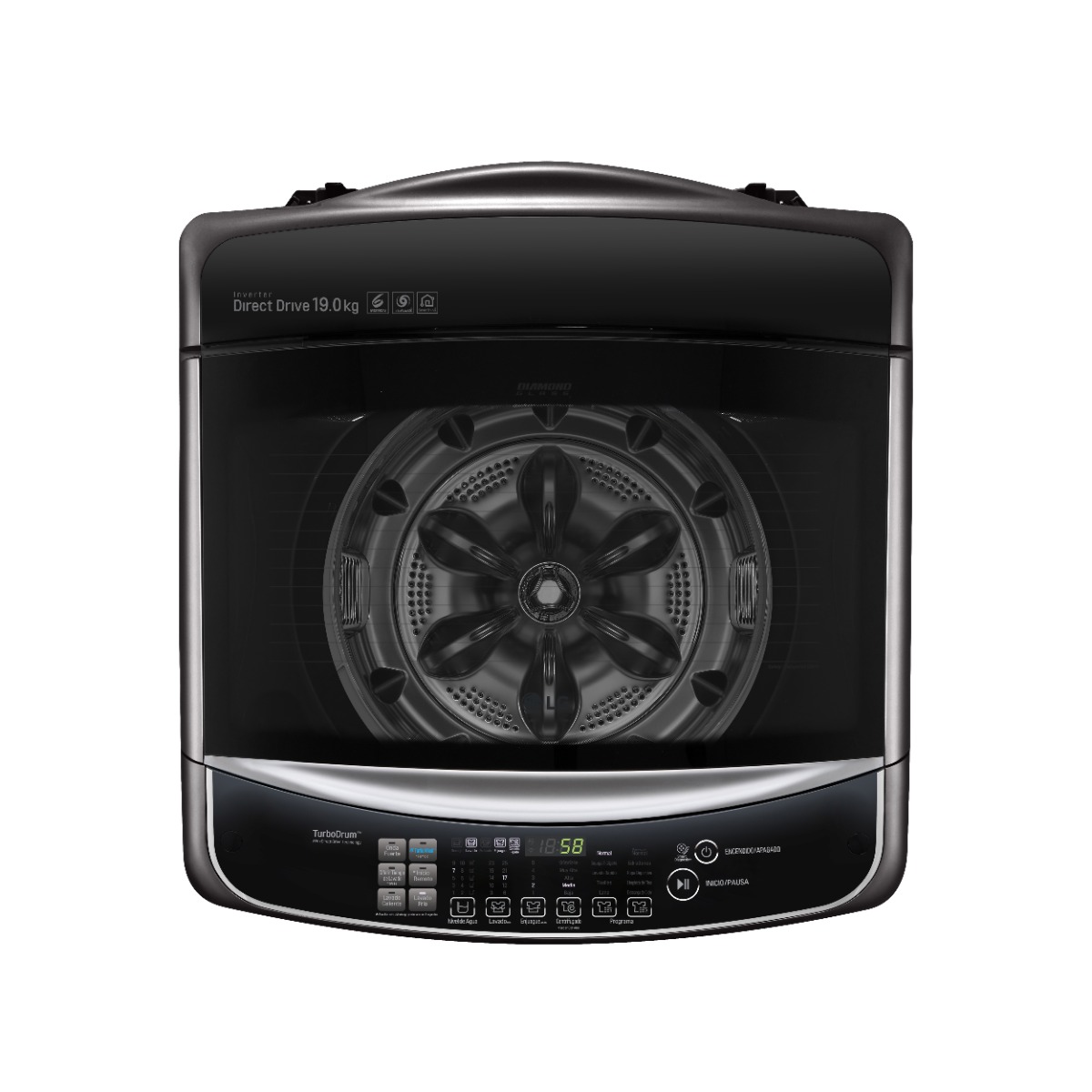 LG Top Load washing Machine , 18.5 Liter , Black - T1993EFHSC2