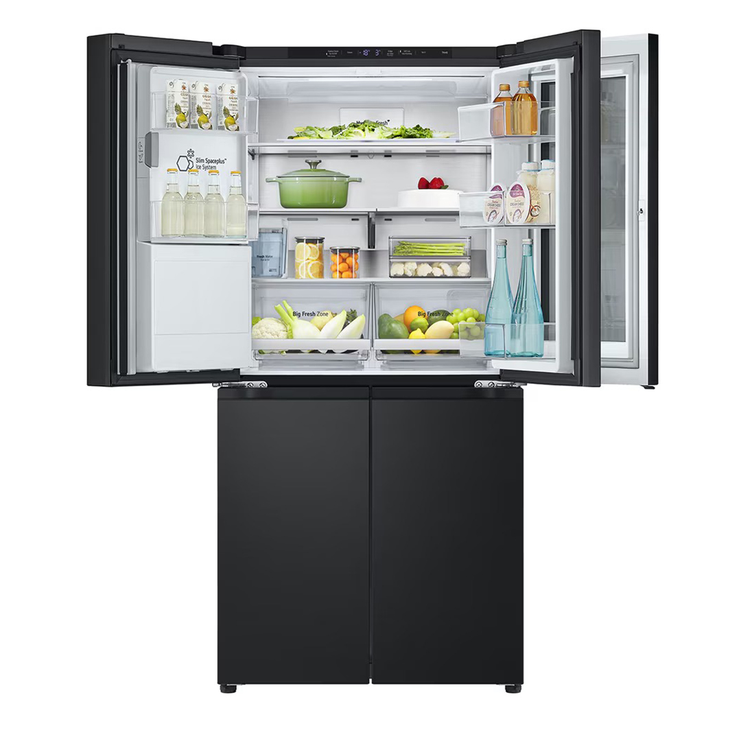 LG NoFrost French door refrigerator , 508 Liter Inverter Motor , Black - GC-X22FFQAB