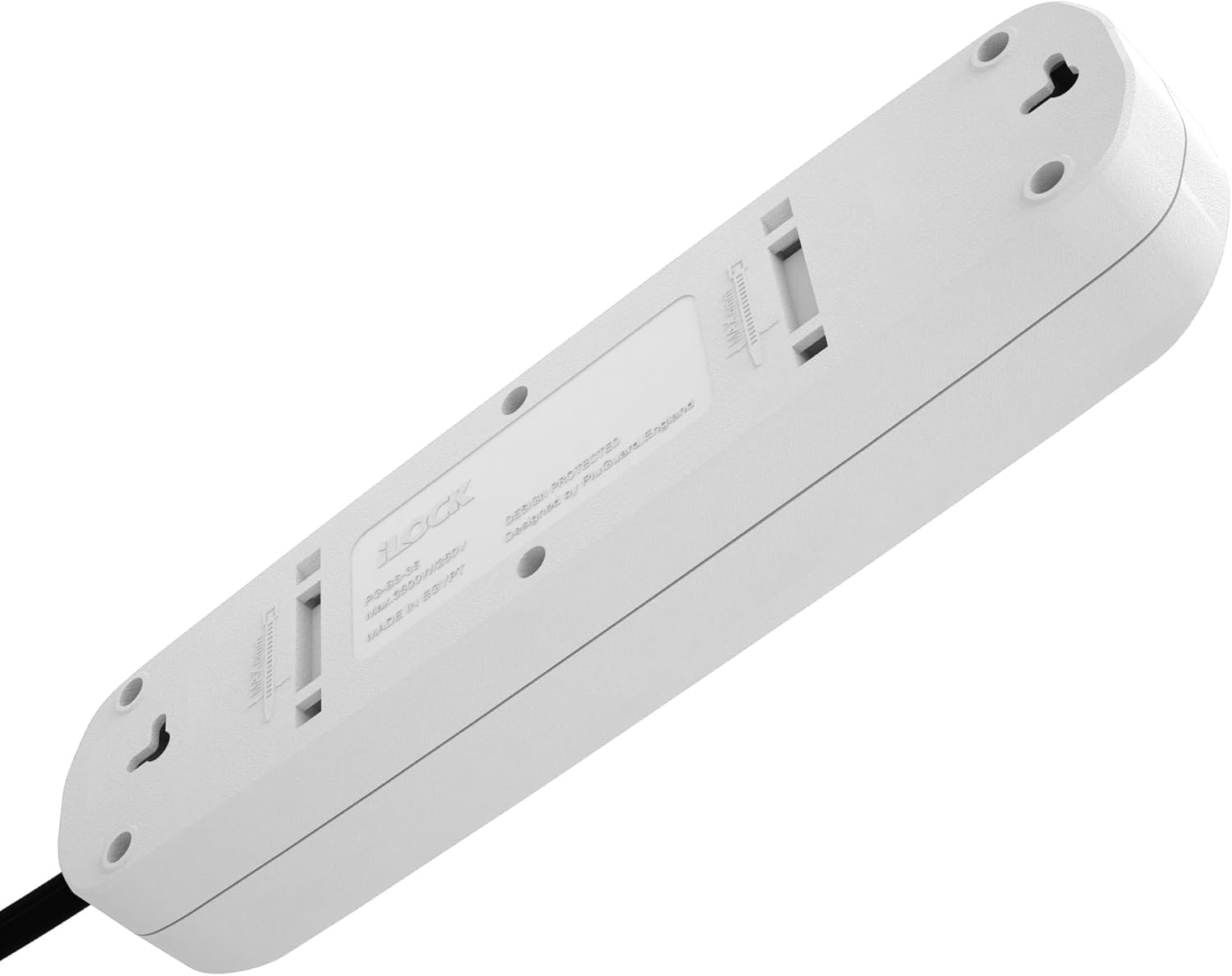 Ilock Power Strip ,5 Ports ,3680 Watt ,White Black