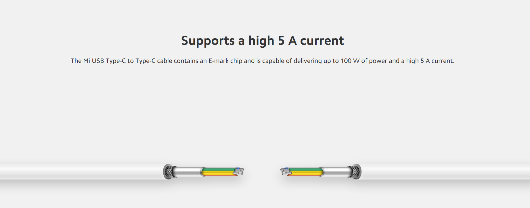 Xiaomi Mi Type C Charging Cable 150 Centimeter White - SJX12ZM