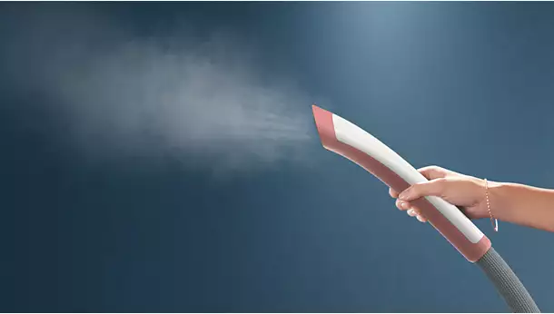 مكواة بخار عمودية فيليبس 1000 سيريس ، قدرة 1800 وات ، 1.8 لتر ، احمر سوفت - STE1020/46