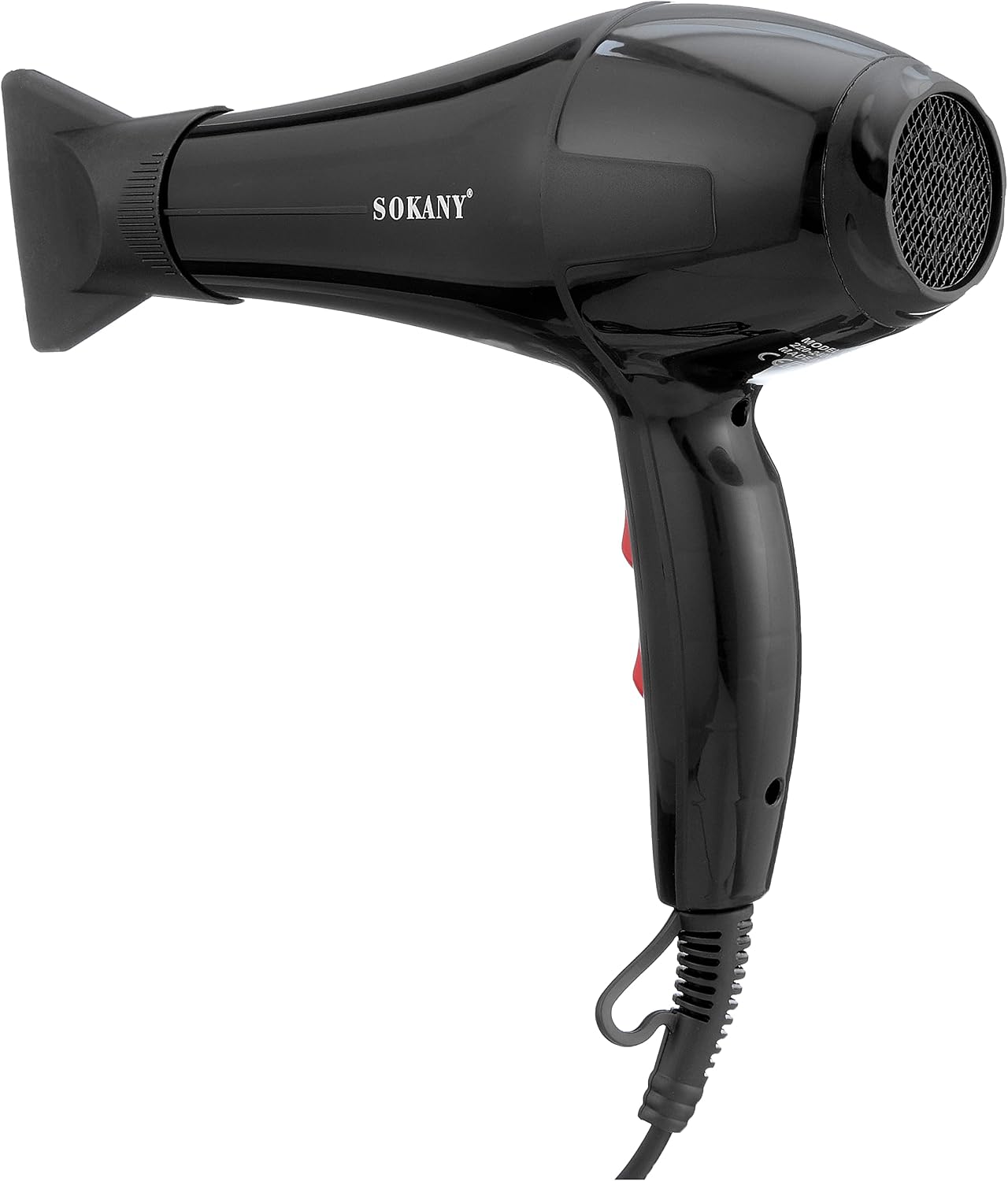 سشوار بالملحقات سوكاني ، قدرة 2200 وات ، اسود واحمر - SK-2200