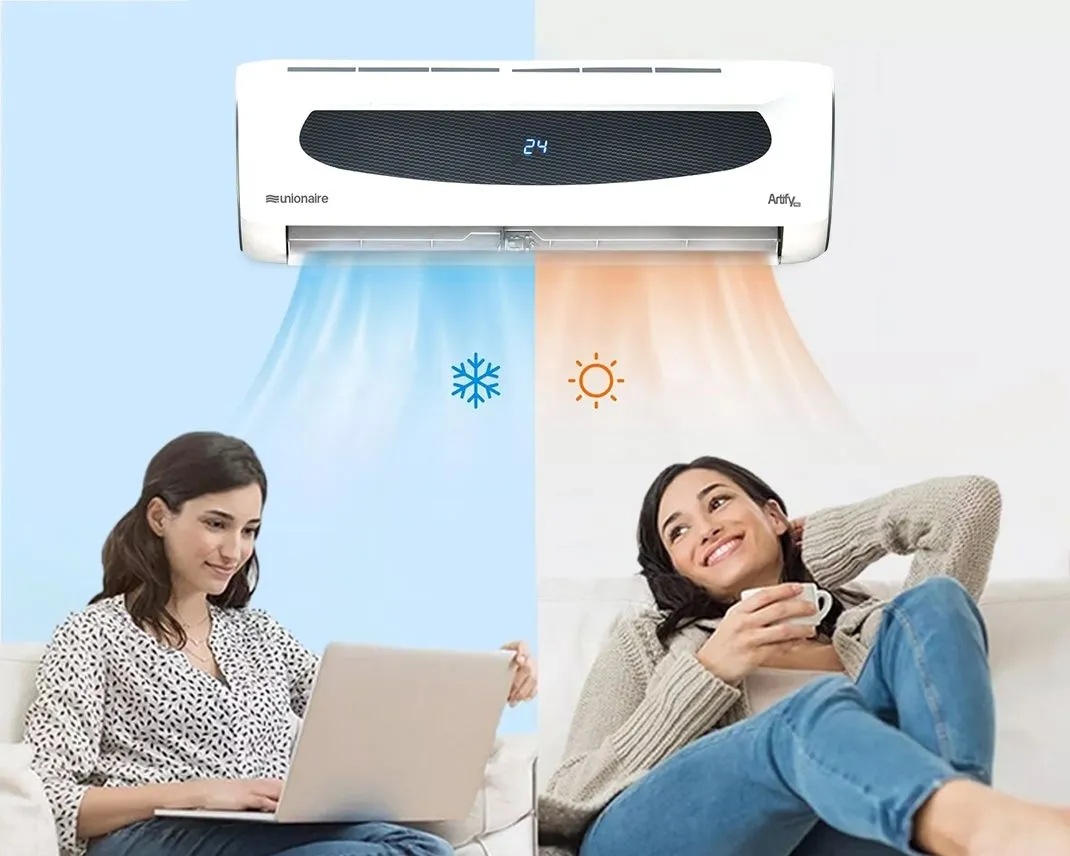 Unionaire Split Air Conditioner ,1.5 horsepower Cooling and Heating ,White - ARTI012HV50NBR