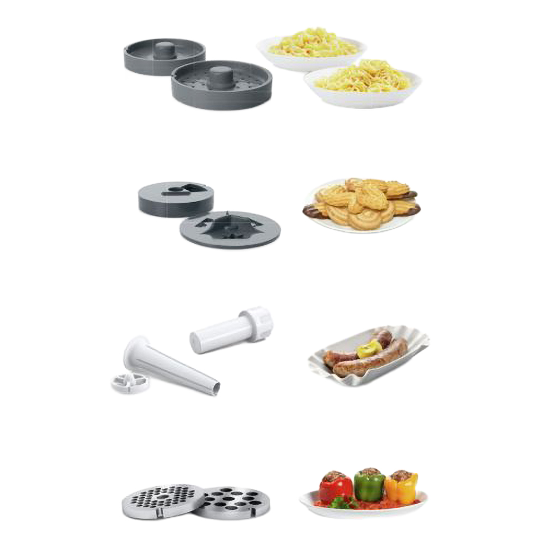 Bosch CompactPower Meat Mincer with Attachments 1600 Watt , Black White - MFW3612A