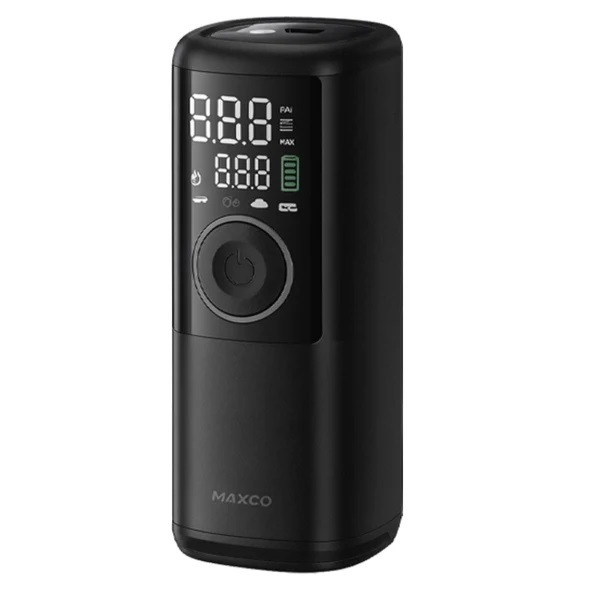 Maxco Cordless Tire Inflator for Cars, Motorcycles, Bicycles & Sports Balls , Black - YS001-P