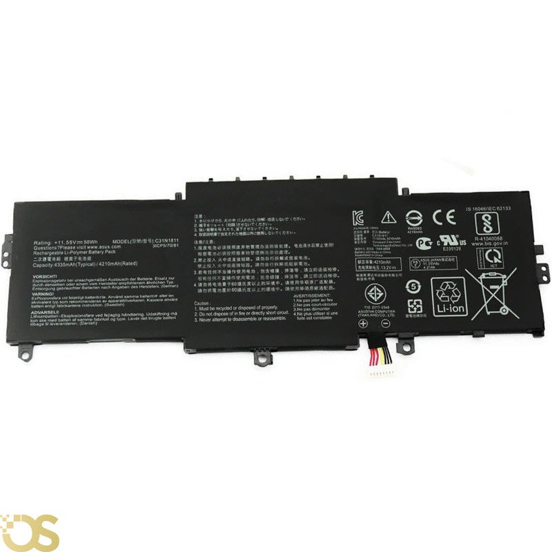 بطارية لاب توب غير محدد اسوس C31N1811 لاسوس زين بوك 14 UX433F UX433FA UX433FN RX433FA RX433FN BX433FN زين بوك 14 Deluxe U4300FA U4300FN C31N1811 - C31N1811