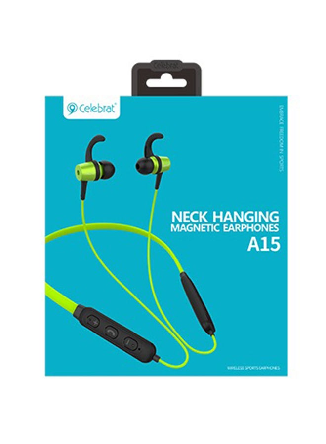 Celebrat Earphones , Black Green - A15