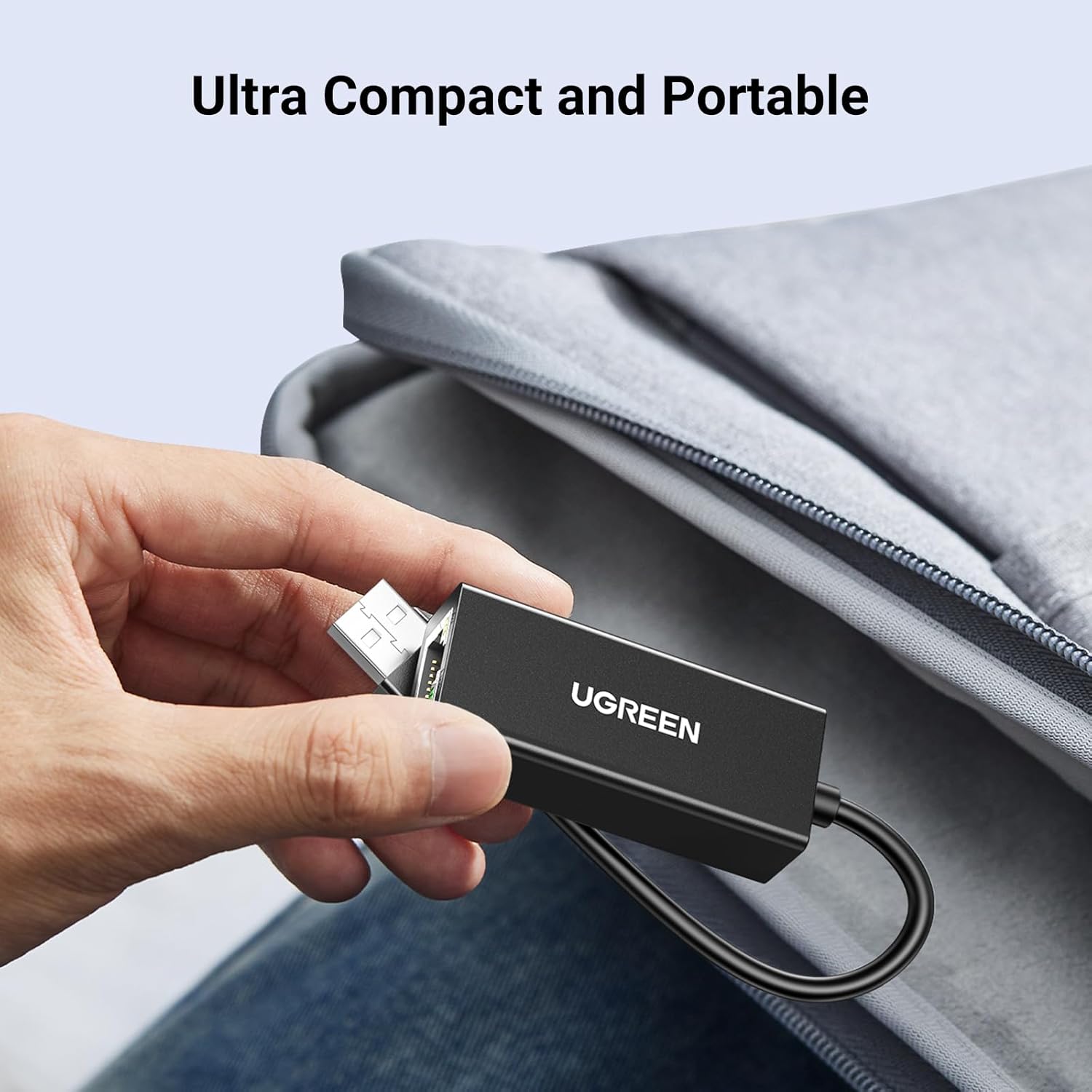 محول USB الى ايثرنت يوجرين ،USB 2 إلى إيثرنت RJ45 ،اسود - CR110