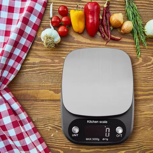 Generic Stainless Steel Digital Kitchen Scale , 10 Kilogram Black