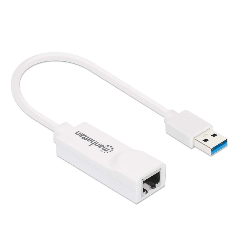 محول USB الى ايثرنت مانهاتن ،ابيض - 506847