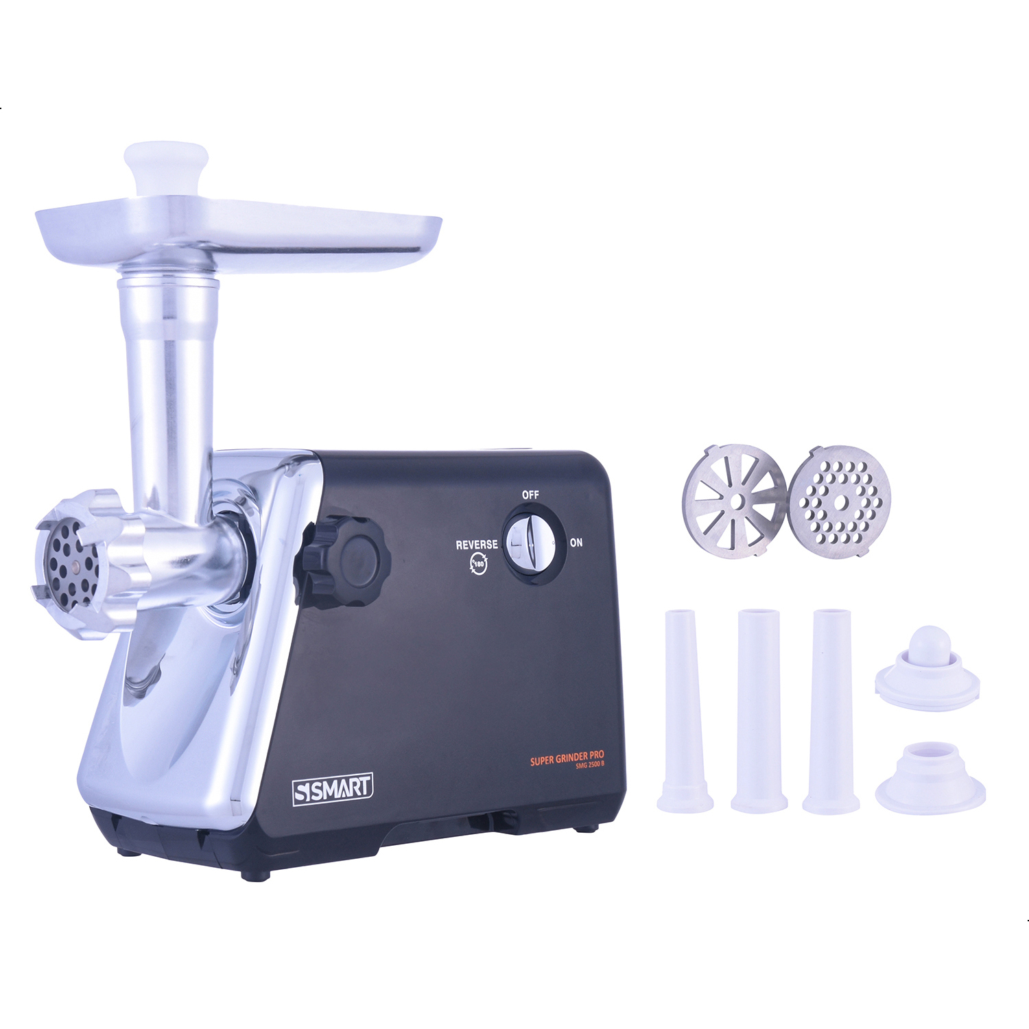 S Smart Meat Mincer 1000 Watt , Black Silver - SMG2500B