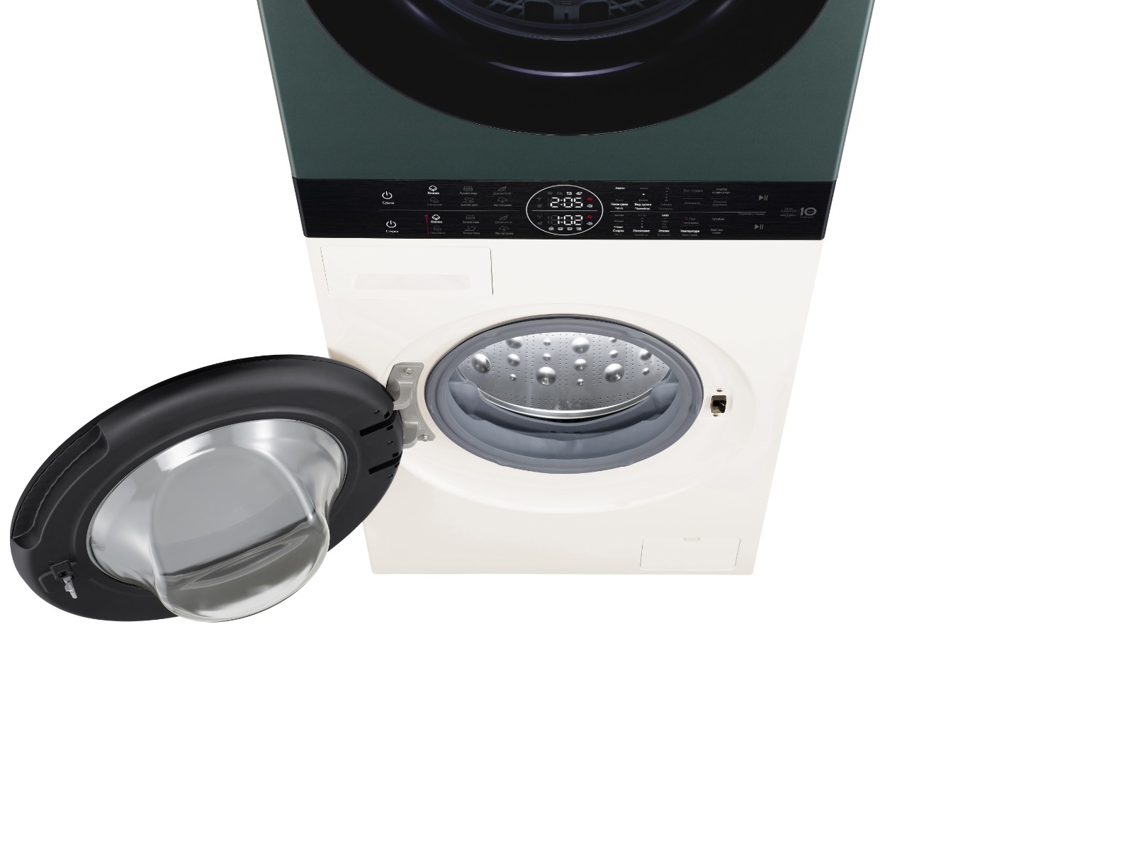 غسالة فول اتوماتيك ال جي FWT1310BG ، سعة 10 كجم ، اخضر