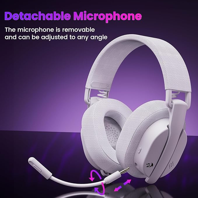Redragon H888 Wired and Wireless Gaming Headset with Microphone , White