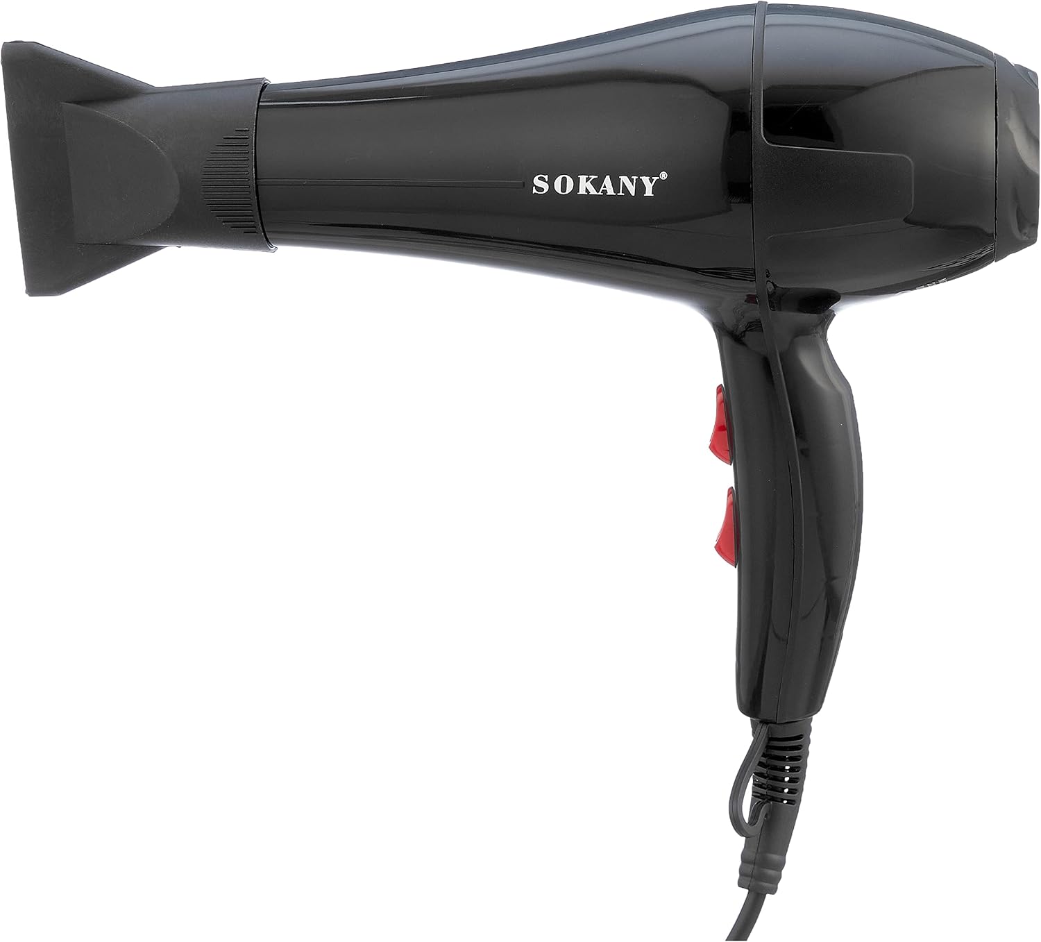 سشوار بالملحقات سوكاني ، قدرة 2200 وات ، اسود واحمر - SK-2200