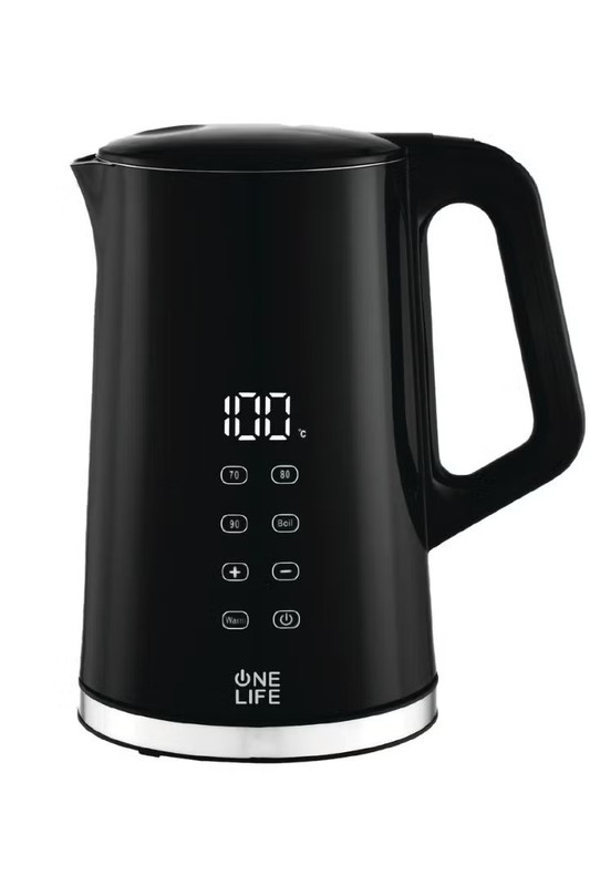 One Life Electric Kettle , 1.7 Liter 2200 Watt , Black - EKD99B