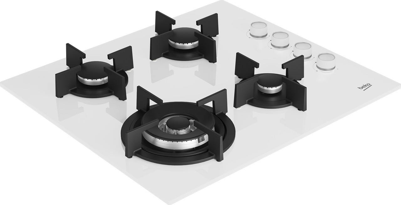 Beko Gas Built in Hob ,60 Centimeter 4 Burners ,White - HILW 64122 SWE