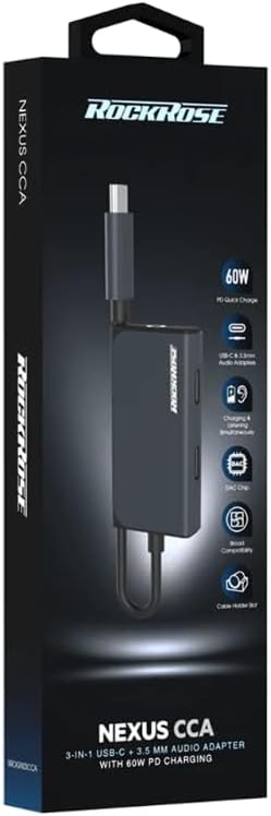 محول USB روك روز نيكسوس CCA ، اسود - RROGN03CCA