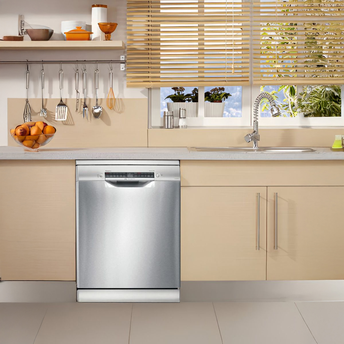 Bosch Serie 4 Dishwasher , 13 Persons Silver - SMS46II10Q