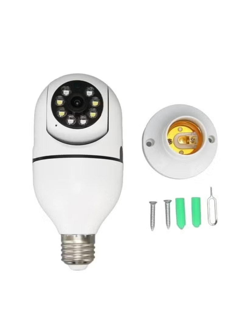 Generic Smart Bulb Security Camera , White - E27