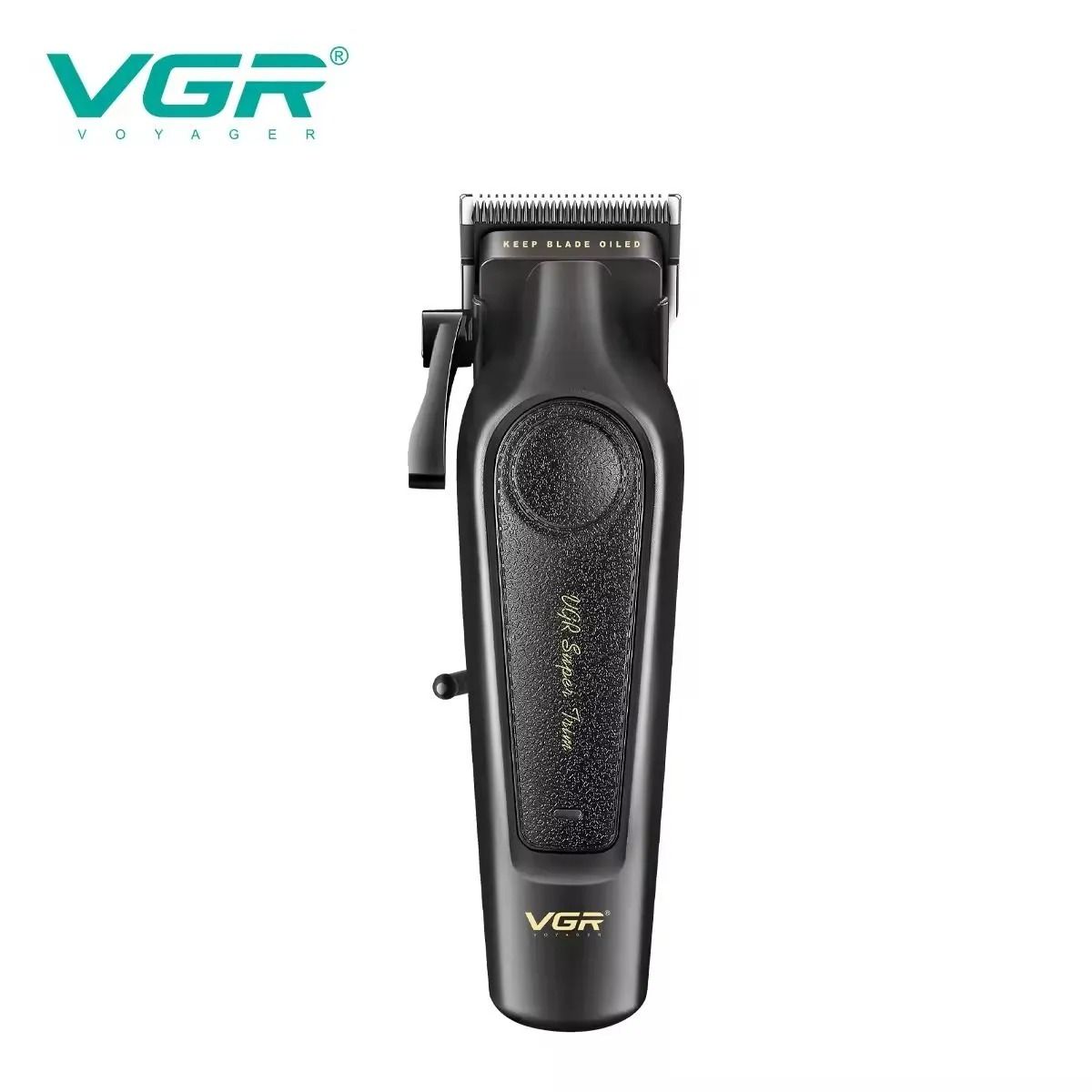VGR Professional Rechargeable Hair Clipper with Attachments Dry , Black - V-197