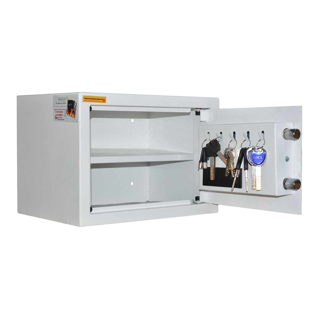 Safety Tech Digital Electronic with Key Lock Safe Box ,25 Liter ,White - GN 25 EUD 613