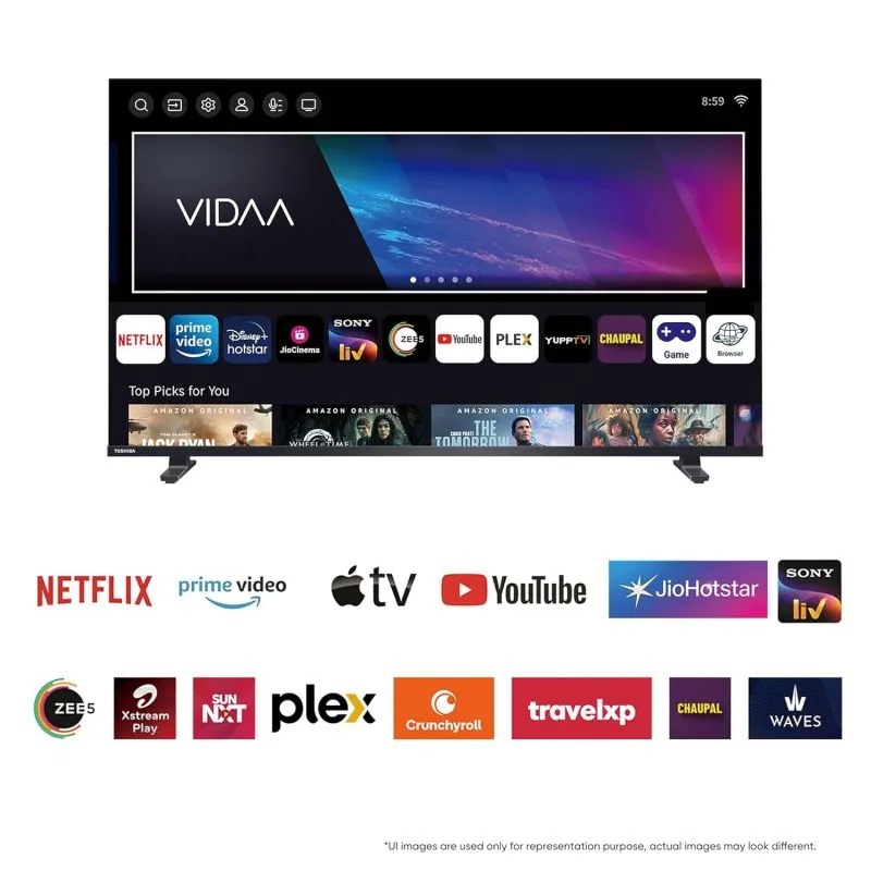 Toshiba 55 Inch Smart TV , 4K UHD QLED Built-In Receiver