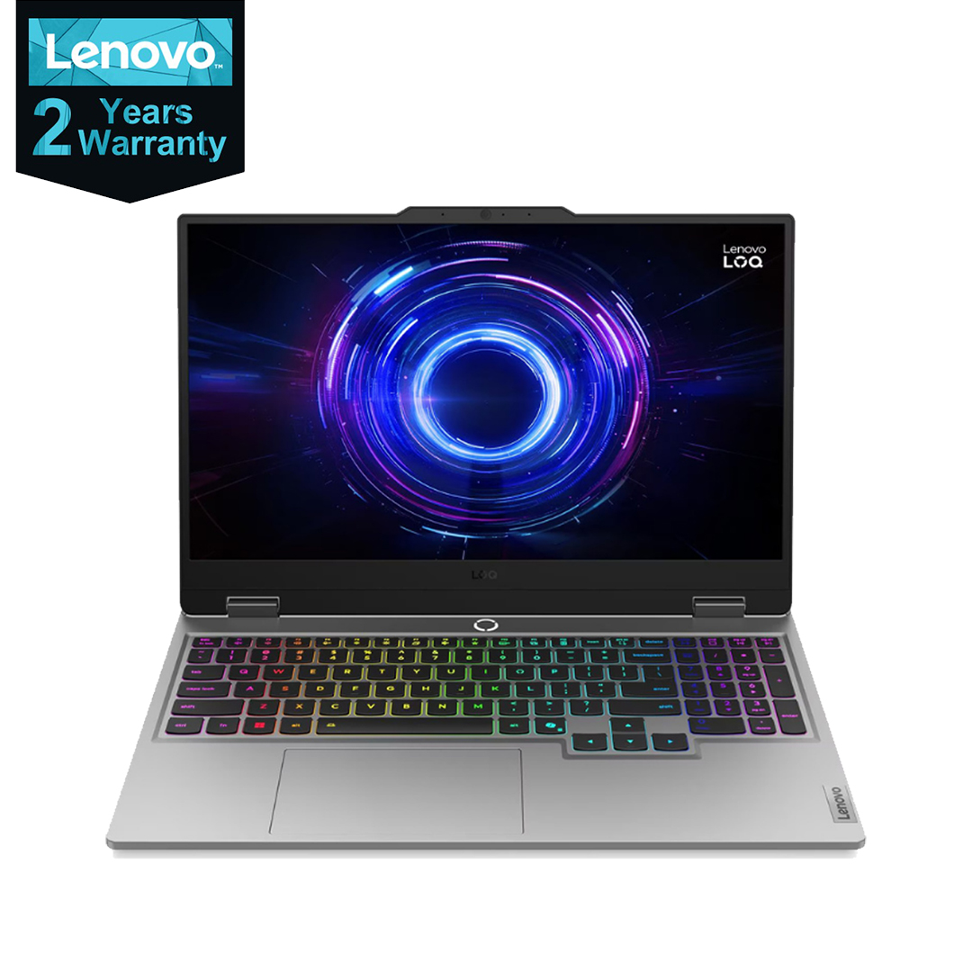 لاب توب لينوفو LOQ 15IRX10 - 83JE00DAED ، معالج انتل كور i7-14700HX 15.6 بوصة ، هارد 512 جيجا بايت SSD ، رام 24 جيجا بايت ، كارت شاشة انفيديا جي فورس RTX 5050 ،ويندوز 11 - رمادي لونا