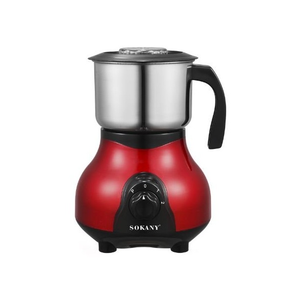 Sokany Spice and Coffee Grinder 500 milliliter 500 Watt , Multi Color - SK-165