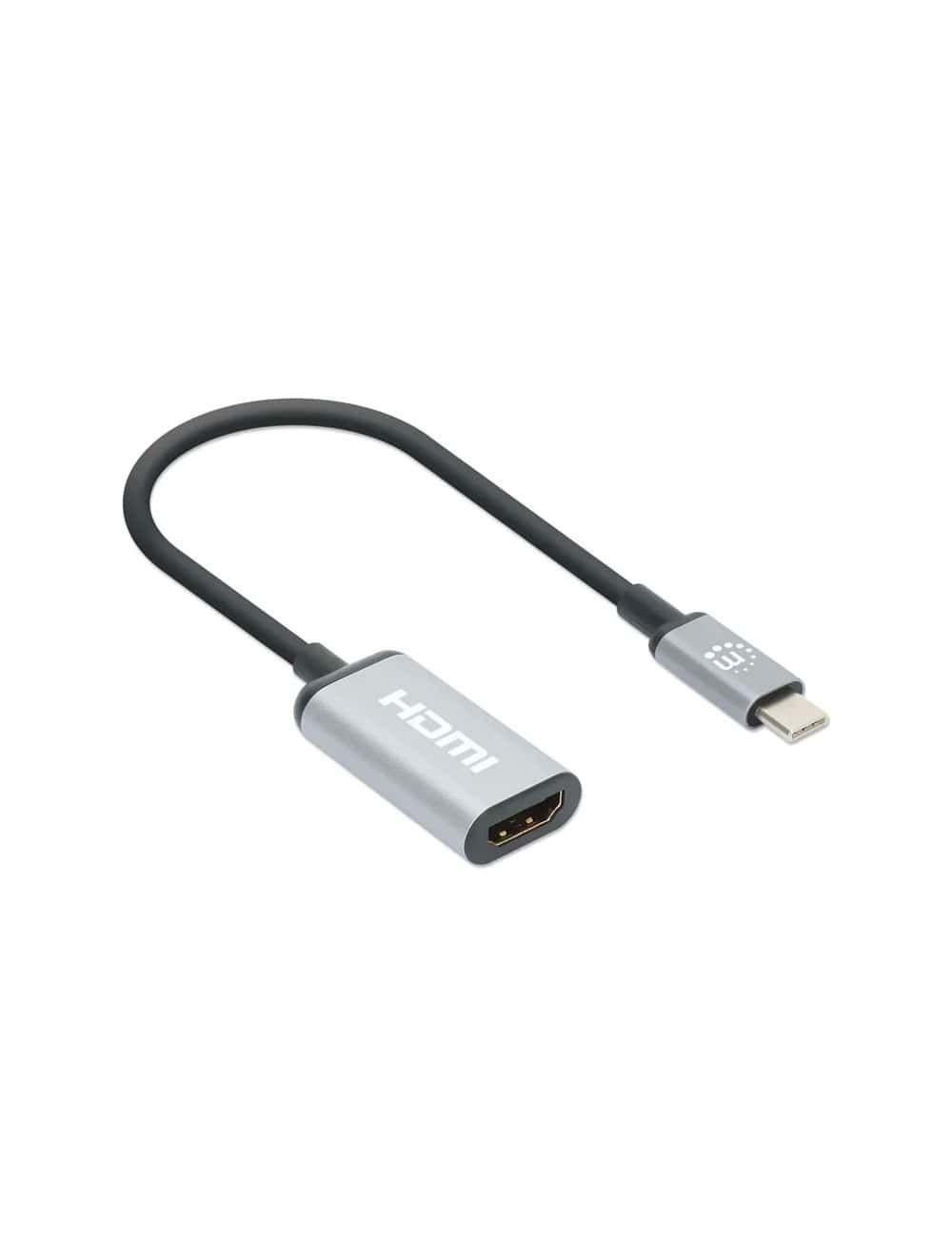 Manhattan USB-C to HDMI Converter Black Grey - 154291