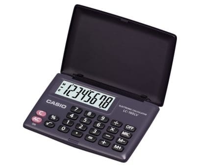 Casio Basic Calculator , Black - LC-160LV-BK-W-DP