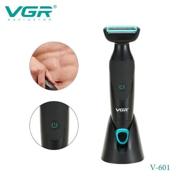طقم ماكينة حلاقة بدون سلك في جي ار بروفيشنال ، استخدام جاف ورطب ، اسود - V-601