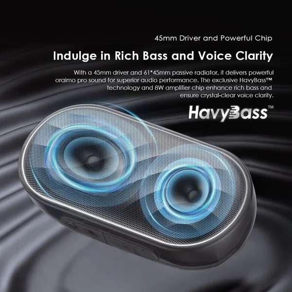 Oraimo Portable Bluetooth Speaker , Black - OBS-382