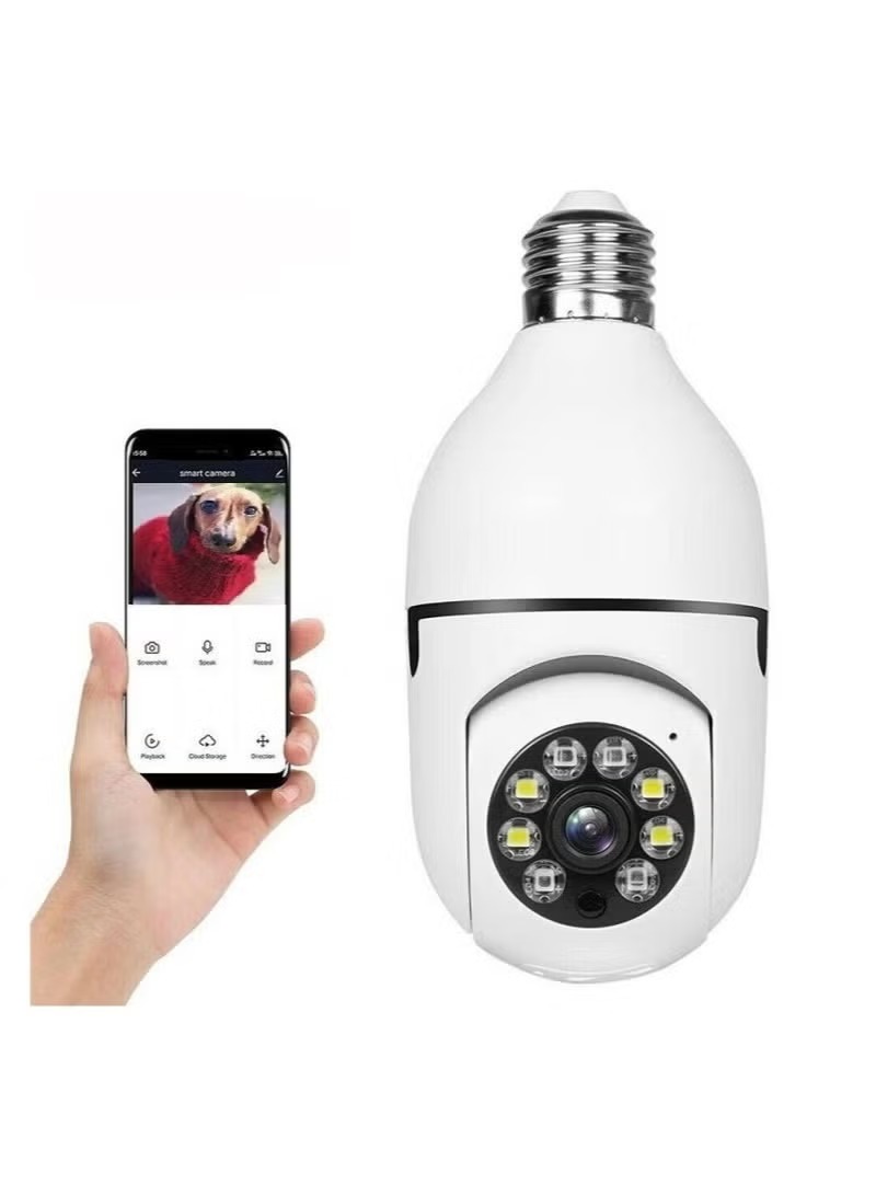 Generic Smart Bulb Security Camera , White - E27