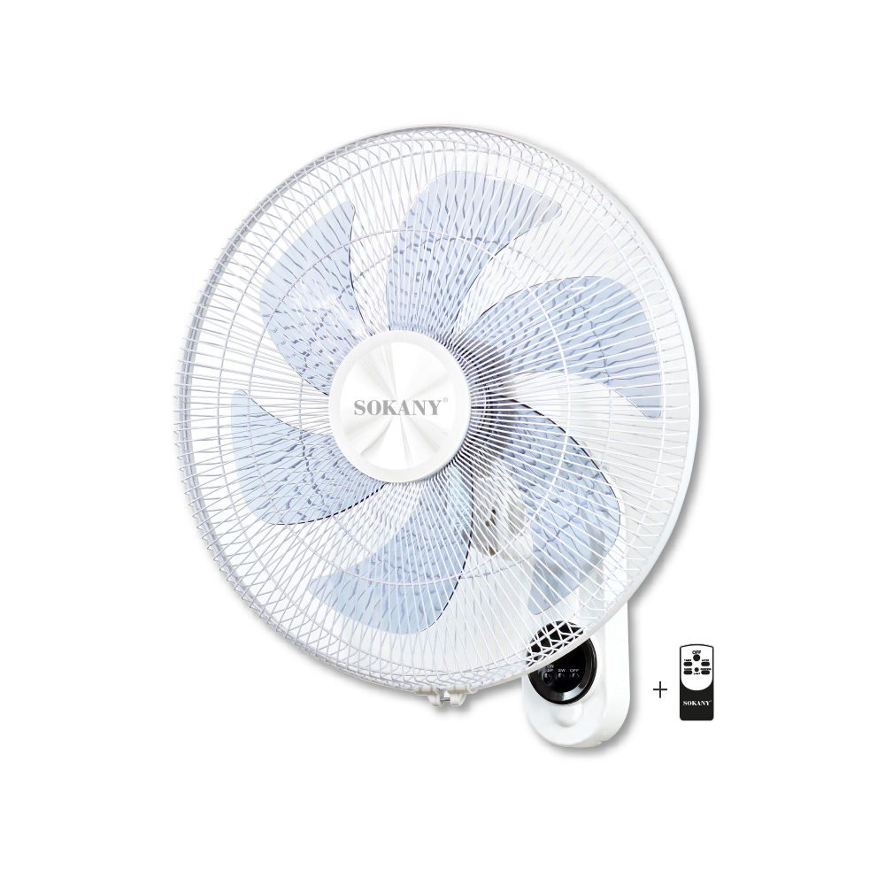 Sokany Wall Fan with Remote Control , 18 Inch , White - SK-19106
