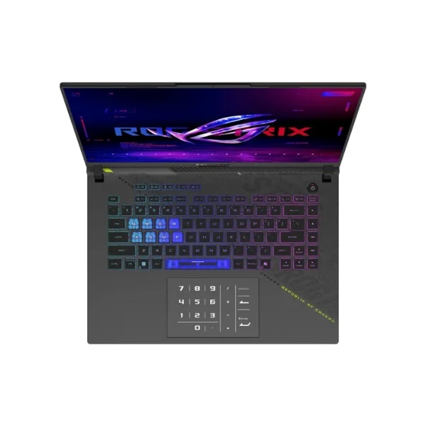 لاب توب جيمنج اسوس روج ستريكس G16 - G614FP-GR169W ، معالج ايه ام دي رايزن 9 9955HX 16 بوصة ، هارد 1 تيرا بايت SSD ، رام 16 جيجا بايت ، كارت شاشة انفيديا جي فورس RTX 5070 ،ويندوز 11 - رمادي اكليبس