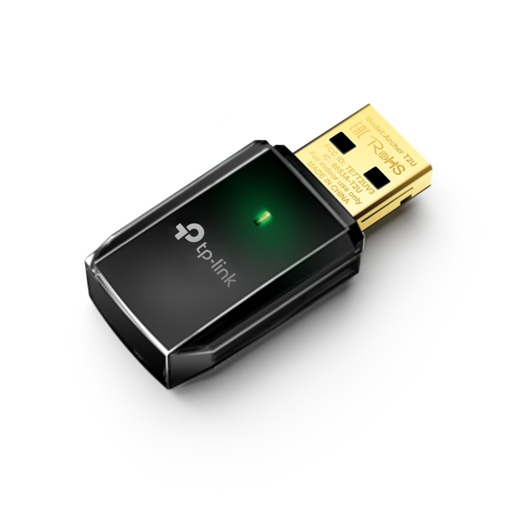 Tp-Link Archer T2U Wireless USB Adapter ,wireless ,Black - AC600