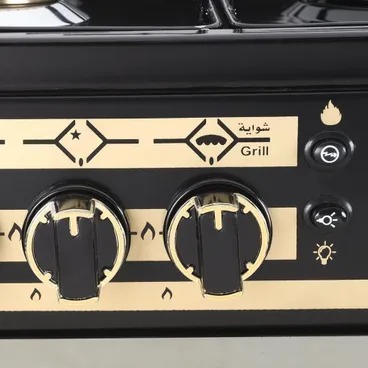 First Cook C-Class Gas Cooker , 5 Burners , Black Gold - FC9100