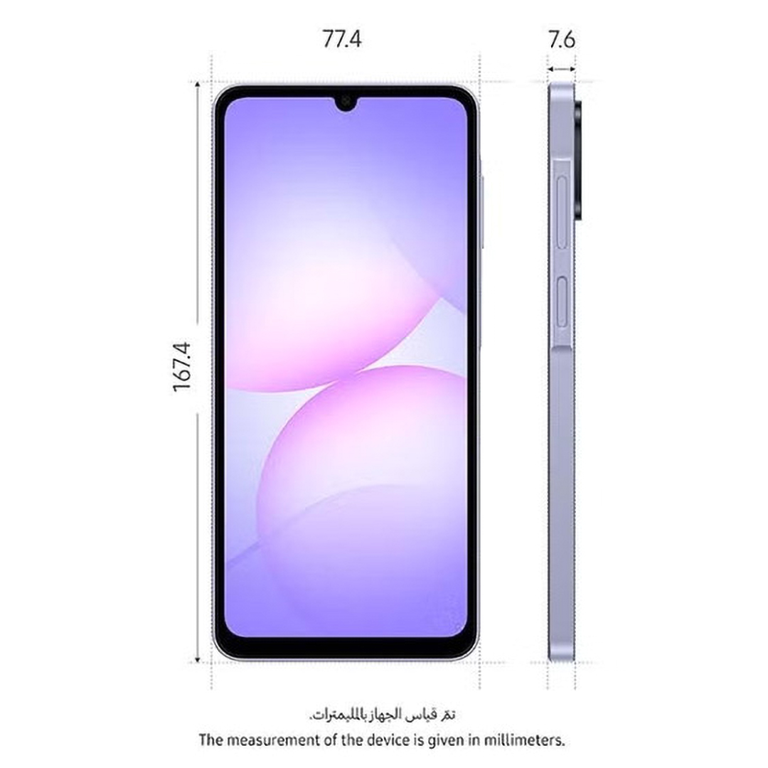 Samsung A07 , 64 GB , 4 GB , 4G LTE , Dual-SIM - Light Violet