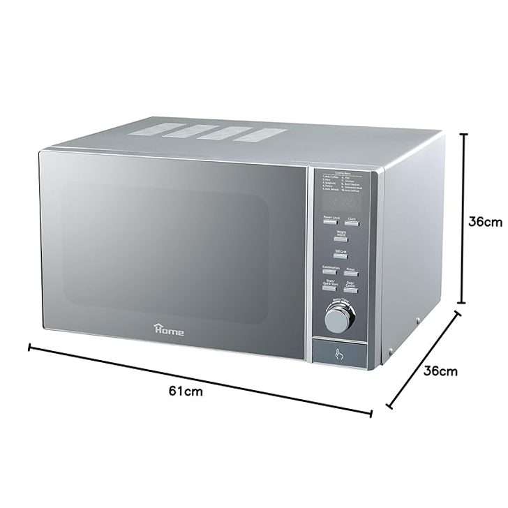Home PX1006 Microwave with Grill , 30 Liter 900 Watt , Silver - AU4051