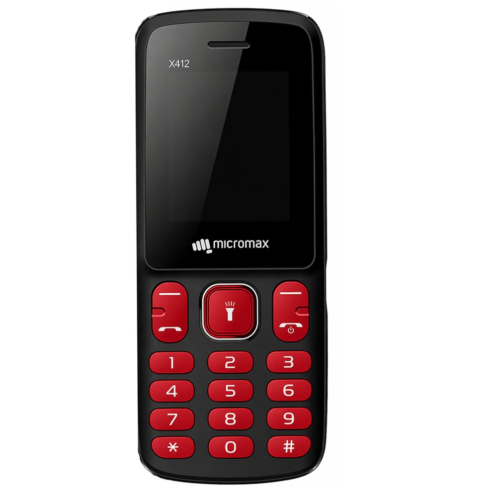 Micromax X412 Dual-SIM , Black/Red