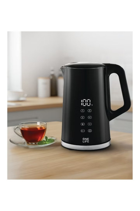 One Life Electric Kettle , 1.7 Liter 2200 Watt , Black - EKD99B