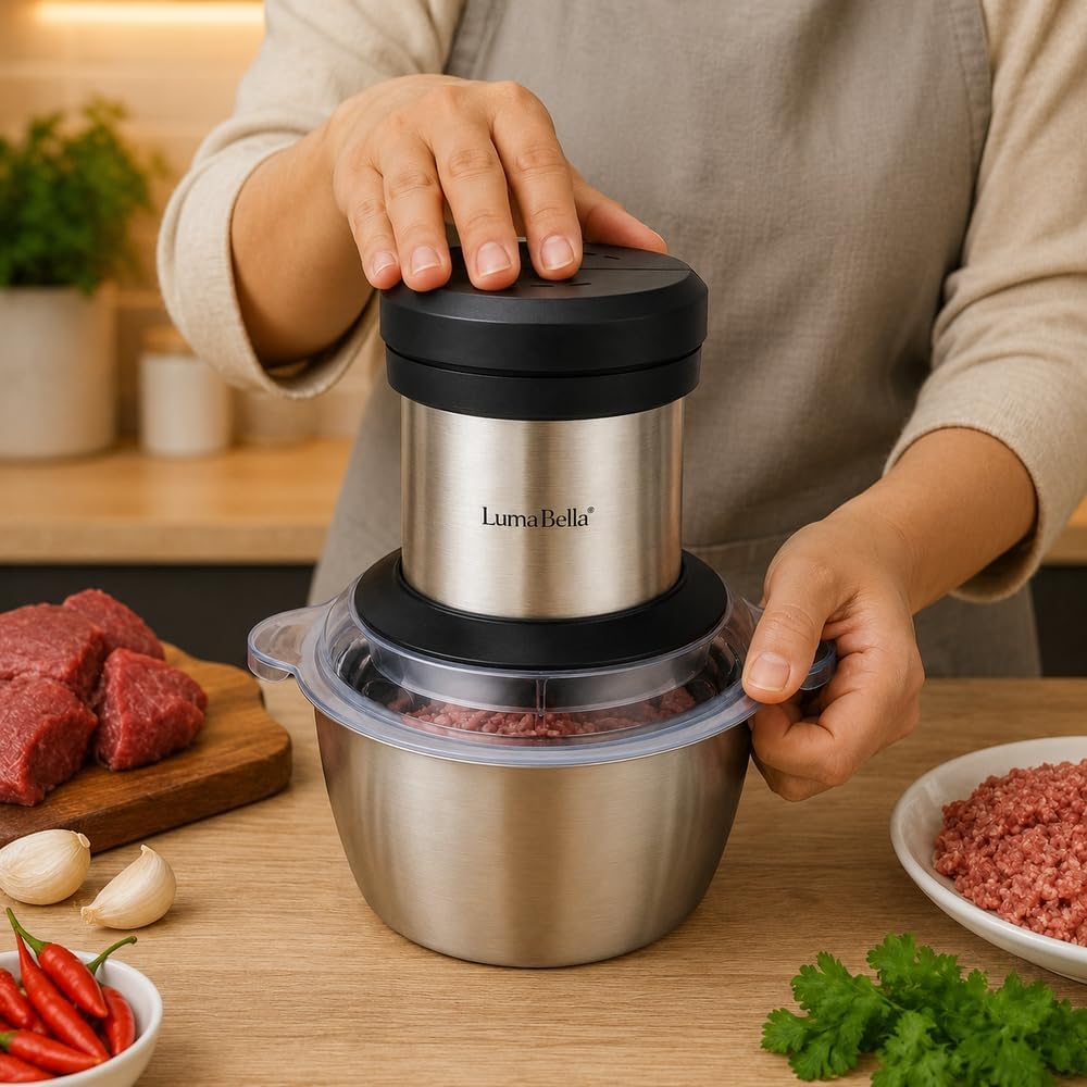 Luma Bella Wonder LB-56019 Electric Chopper 2 Liter , 500 Watt Silver Black - A1-533
