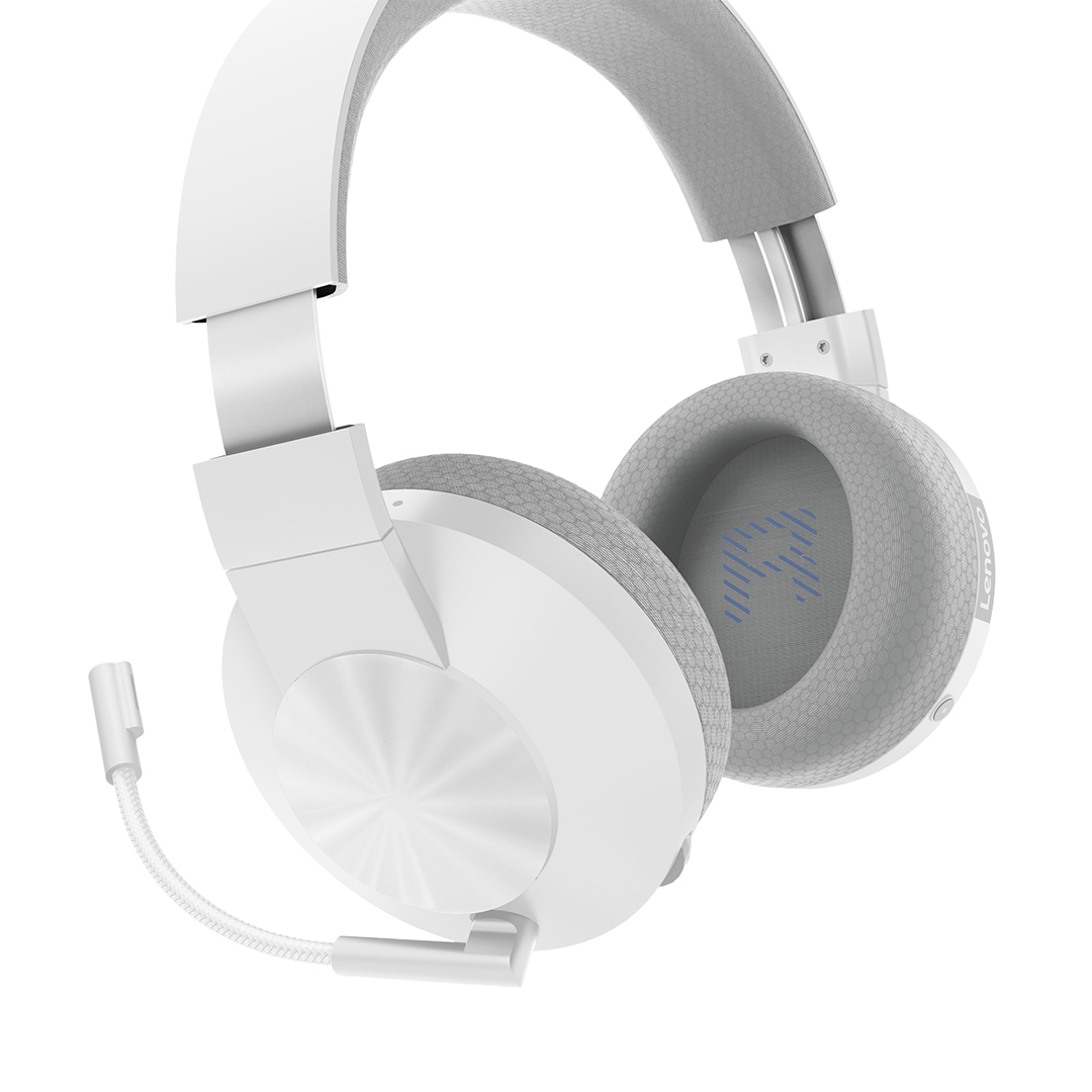 Lenovo Legion H600 Wired and Wireless Gaming Headset with Microphone , White Grey