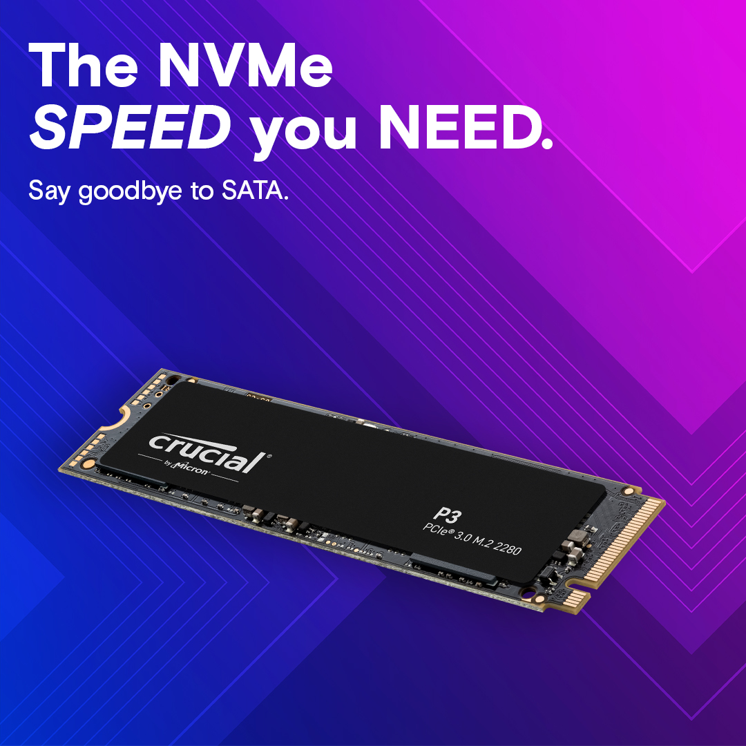 Crucial P3 Internal SSD , 1 Terabyte M.2 2280 - CT1000P3SSD8